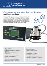Thumbnail of document Data Sheet - GPR-1900 Oxygen Analyzer